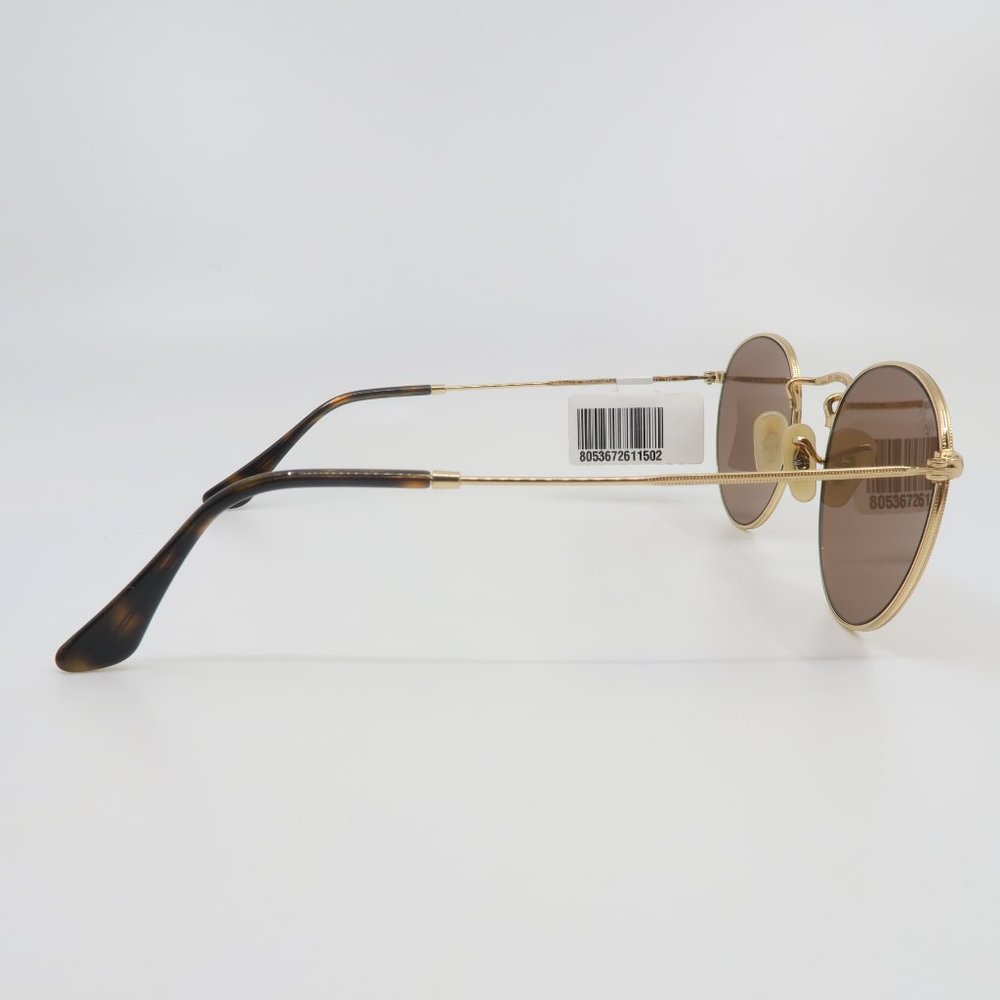 Ray-Ban RB 3447N 001/Z2 50mm ROUND METAL Gold/Copper Unisex New Sunglasses - Picture 4 of 7
